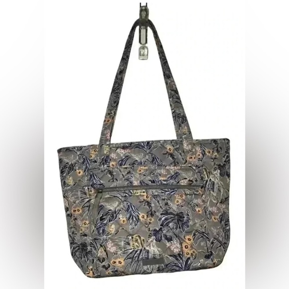 EUC 🔥Vera Bradley Small Tote Bag, Performance Twill in Rain Forest Toile - Picture 13 of 13